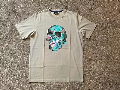 Buy Paul Smith Skull Print  Organic Cotton Tshirt Size L • 29.99£