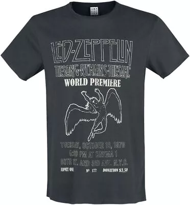 Buy Amplified Led Zeppelin The Song Remains The Same Mens Charcoal T Shirt • 17.95£