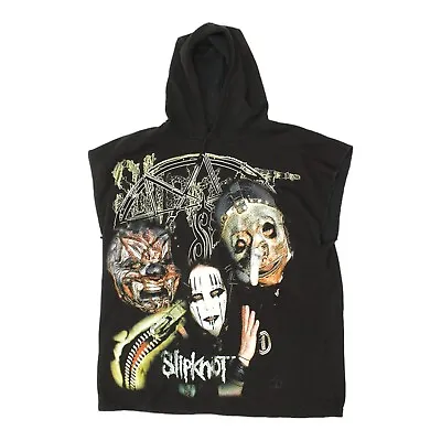Buy Slipknot Mens Black Sleeveless Hoody Tshirt | Vintage Metal Music Band VTG • 50£