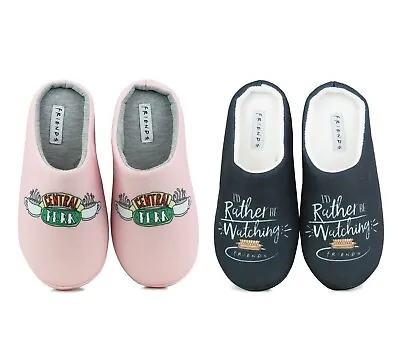 Buy Womens Ladies FRIENDS Slippers Central Perk TV Show Novelty Fun Comedy Mules • 11.99£