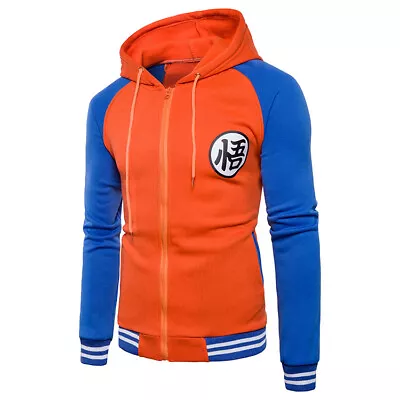 Buy 3 Color Jacket Anime Mens DBZ Son Goku Long Sleeve Hoodies Sweatshirt Size S-3XL • 27.59£