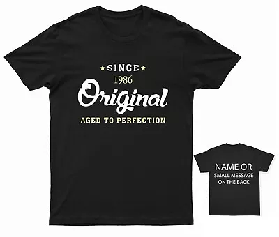 Buy Since 1986 Original Aged To Perfection Birthday T-shirt Personalised Gift Custom • 13.95£