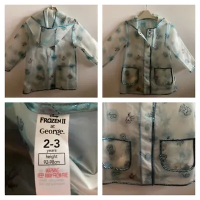 Buy Disney Girls Jacket Frozen 2 Rain Mac Age 2-3 Years - Very Good Condition • 5.99£