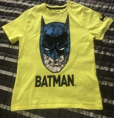 Buy Primark Age 6-7 Years Boys Yellow Short Sleeve Batman T-Shirt • 0.99£