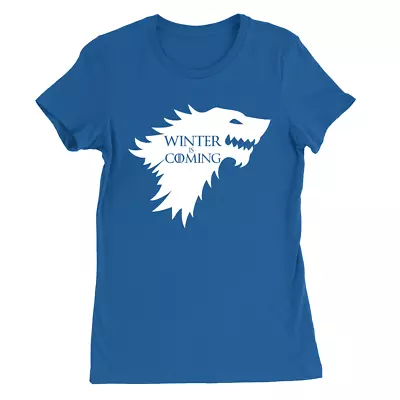 Buy Winter Is Coming Womens T-Shirt Game Of Thrones Cool Quote Slogan Present • 9.49£