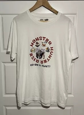 Buy Uniqlo T-shirt Monster Hunter Rise Medium Capcom Gaming Short Sleeve Top Rare • 19.99£