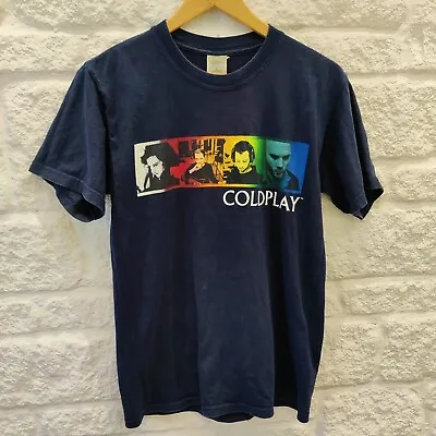 Buy Coldplay Twisted Logic Tour 2005 Print Double Sided Navy Tee Shirt Men's S • 29.99£