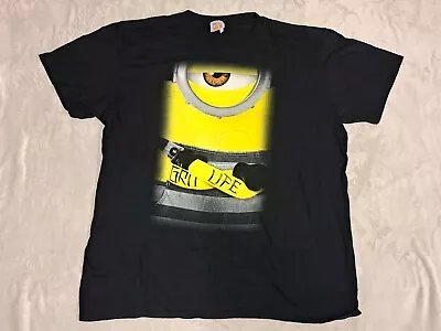 Buy Despicable Me 3 Gru Life Minions Black Tshirt  Top Mens Size XL Extra Large  • 2.99£