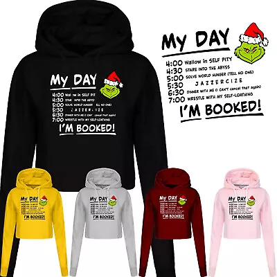 Buy Grinch My Day Ladies Hoody Christmas Xmas Booked Top Cool Casual Present • 14.99£