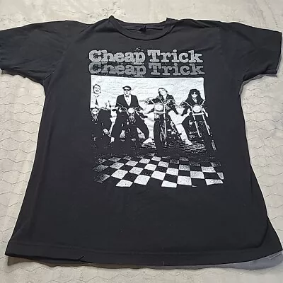 Buy Cheap Trick Band On Motorcycles Shirt Short Sleeve Shirt Ladies' Large Black • 18.94£