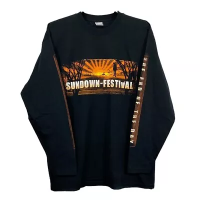 Buy SUNDOWN FESTIVAL Heavy Metal Band Festival Long Sleeve T-Shirt Large Black • 16£