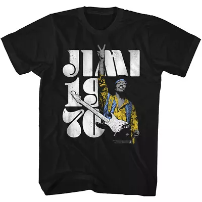 Buy Jimi Hendrix Jimi 1970 Peace Photo Men's T Shirt Rock Music Merch • 40.37£
