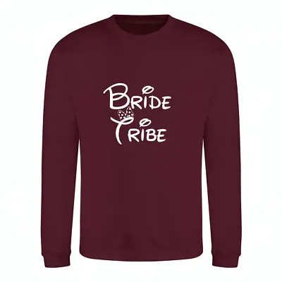 Buy Sweatshirt Bride Tribe Hen Do Marriage Wedding Gift Printed Unisex Sweater Jumpe • 23.99£