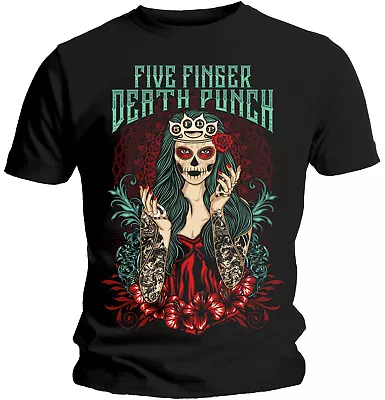 Buy Five Finger Death Punch Lady Muerta T-Shirt - OFFICIAL • 16.29£