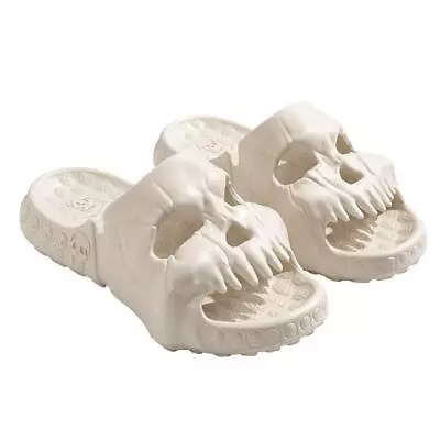 Buy 2023 Summer Skull Design Single Band Slides Fun Slipper. J6H3 • 1.80£