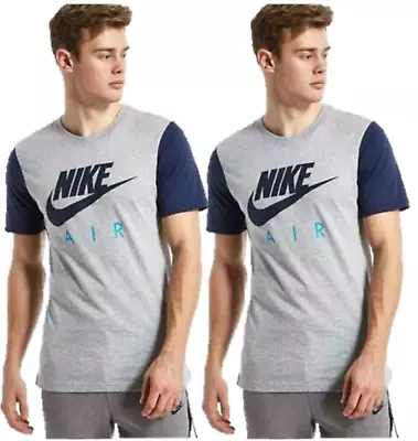 Buy Nike Air T-Shirt Mens Grey Gym Running Tee Short Sleeve T-Shirt • 14.95£