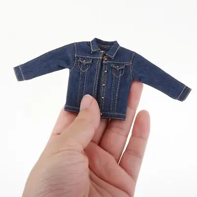 Buy 1/12 Male Denim Jacket Handmade Doll Clothes For 6in Action Figures Dress Up • 17.36£