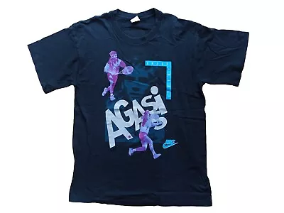 Buy NIKE Andre Agassi Vintage 90s Tea Attack McEnroe Tennis Court T-Shirt XL • 102.77£