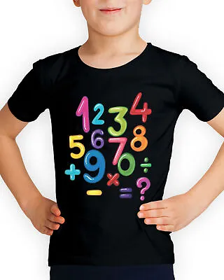 Buy Number World Book Day Maths Symbol Childrens School Boys Girls Kids T-Shirts#DNE • 13.49£