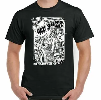 Buy Motorbike T-Shirt Cafe Racer Bike Motorcycle Old Biker Mens Top Chopper • 6.99£