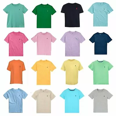 Buy Ralph Lauren Polo Boys T Shirt Top Crew S/S Age 2 - 14 Free UK P&P New Genuine • 7.95£