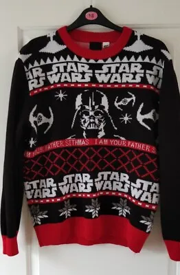 Buy Men's Christmas H&M Star Wars Jumper Size Medium • 19£