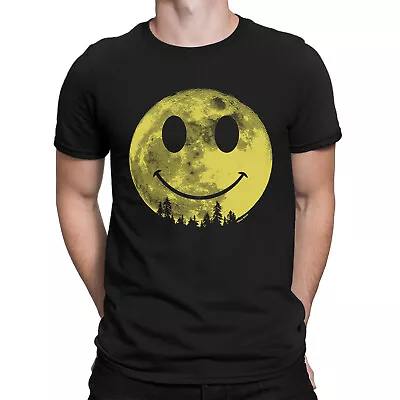 Buy MOON FACE Mens Funny  T-Shirt Party Happy Smiling Eco Friendly Gift • 8.99£
