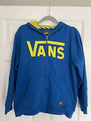Buy Vans Zipped Hoodie Unisex Size XL (Boys/Girls) - Blue/ Yellow • 10£