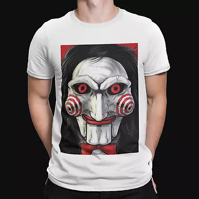 Buy SAW MASK T-Shirt  - Horror - Halloween - Film -TV Retro Cool • 8.39£