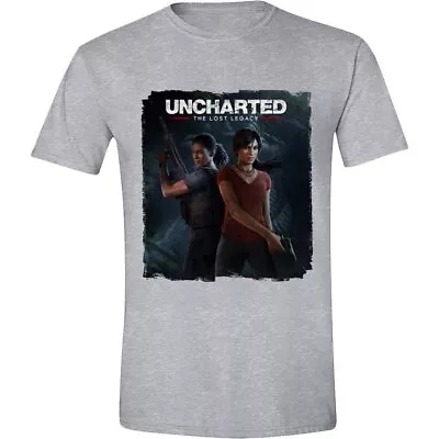 Buy Uncharted - The Lost Legacy Cover Men T-Shirt - Heather Grey S Grey (US IMPORT) • 18.95£