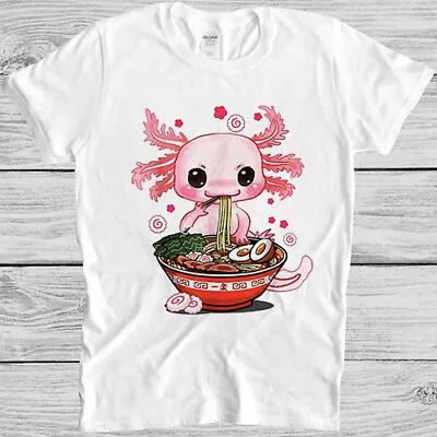 Buy Kawaii Axolotl Ramen Noodle Japanese Anime Funny Meme  Gift Tee T Shirt M1145 • 7.35£