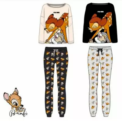 Buy Women Ladies Official Disney Bambi Pyjamas Set Pjs Loungewear Size  S-XL • 20.99£