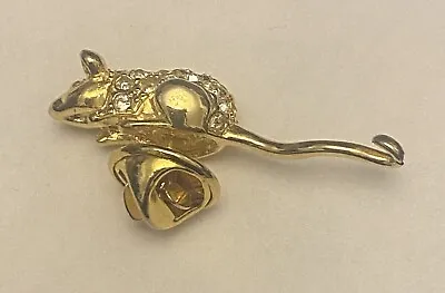 Buy Vintage Mouse Pin Badge Brooch Crystals Gems Costume Jewellery • 4£