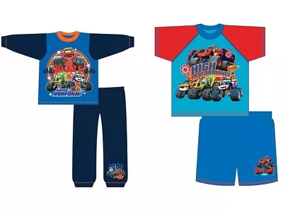Buy Boys Kids Blaze And The Monster Machines Pyjamas Shorts Nightwear PJs • 6.99£