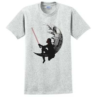 Buy STAR WAR BANKSY MOON T-SHIRT Vader Pulp Fiction Parody Funny Gift Pokemon Tshirt • 9.95£