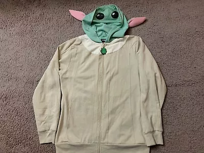 Buy Disney Star Wars Grogu Baby Yoda Mandalorian Costume Full-Zip Hoodie Youth XL • 7.89£