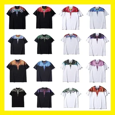 Buy Marcelo Burlon Men Classics Phantom Wing Colored Feathers Short Sleeve T-Shirt*/ • 28.98£