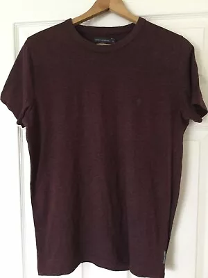 Buy French Connection Mens Burgundy T-Shirt Size Medium • 4.49£