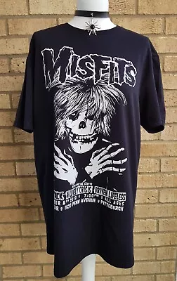 Buy Gig Poster Flyer T-Shirt 80's Punk Rock Misfits Unisex Black • 19.95£