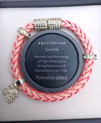 Buy EQUILIBRIUM  Sparkle Heart Charm Bracelet With Diamante Stones Boxed Jewellery • 8.99£
