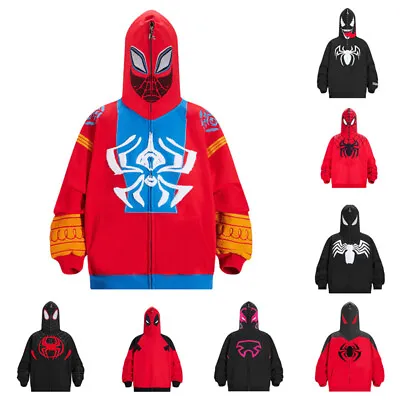Buy Cosplay Spiderman 2099 Venom 3D Hoodies Across The SpiderVerse Sweatshirt Jacket • 18£