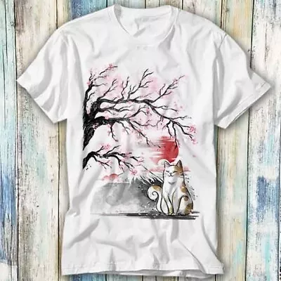 Buy Sakura Tree Japanese Cat At Fuji Mountain T Shirt Meme Gift Top Tee Unisex 759 • 6.35£