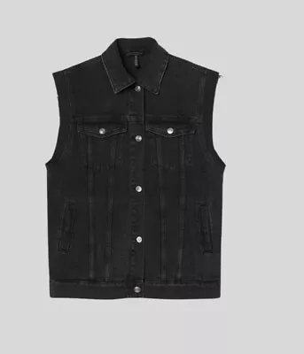 Buy Ex H&M Faded Black Denim Jacket/Gilet Size XXS - XXL • 12.99£