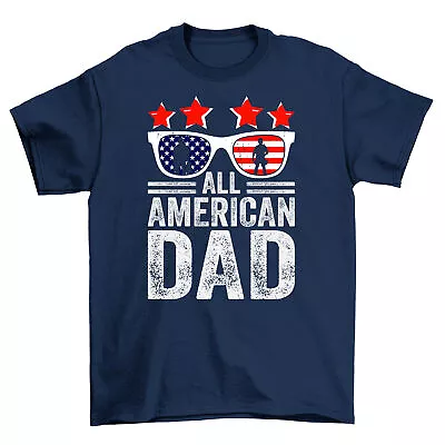Buy Patriotic American Dad T-Shirt, USA Flag Sunglasses, Father's Day Tee Dad Gift • 9.98£