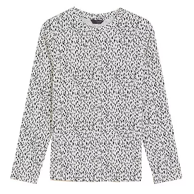 Buy New Printed Crew Top Womens Cotton Rich Long Sleeve T-Shirt Top Ex Famous Store • 7.99£
