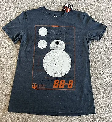 Buy Star Wars T-shirt Mens Size Medium Grey Licensed BRAND NEW BB8 Design • 9.95£