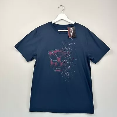 Buy Transformers T Shirt Mens Small Blue Graphic Print Short Sleeve New With Tags • 9.99£