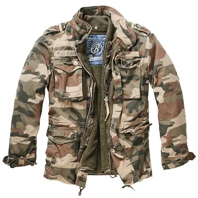 Buy Brandit Jacket Men's Jacket Military M-65 Giant Parka 2 IN 1 Jacket Woodland • 124.73£