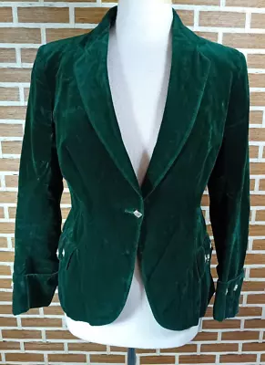 Buy THE SCOTCH HOUSE Ladies Size 38 Argyll Green Velvet Kilt Jacket READ MEASUREMENT • 9.99£