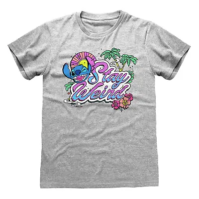 Buy Official Lilo & Stitch Stay Weird T Shirt Unisex Disney Cartoon S M L NEW • 9.99£